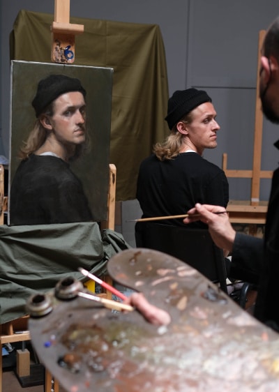 Portrait painting by Advanced Painting student Marco Fariello