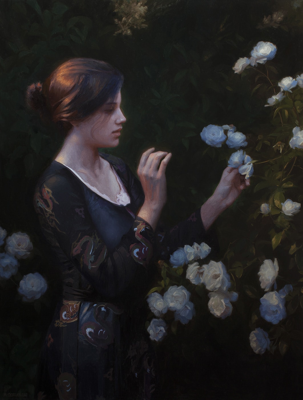 Adrian Gottlieb, Anticipation, Oil on linen, 50 x 35 in