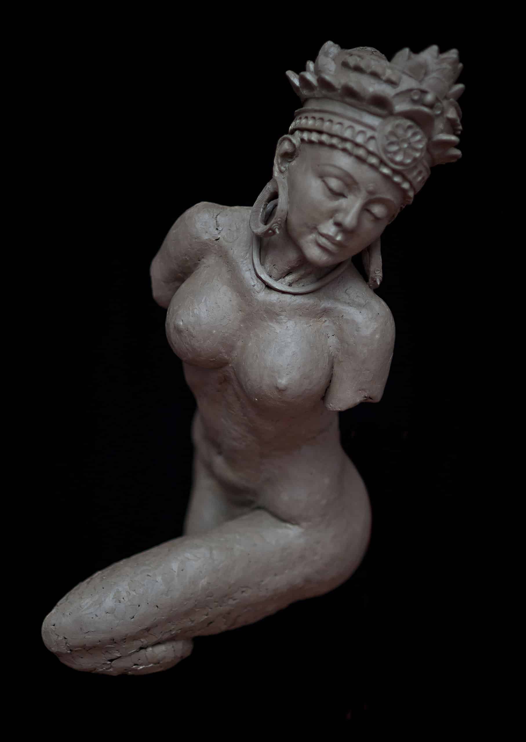 Anil Surendran, Dancer, Finished clay, H44 x W24 x D18 cm, 2020 - 1