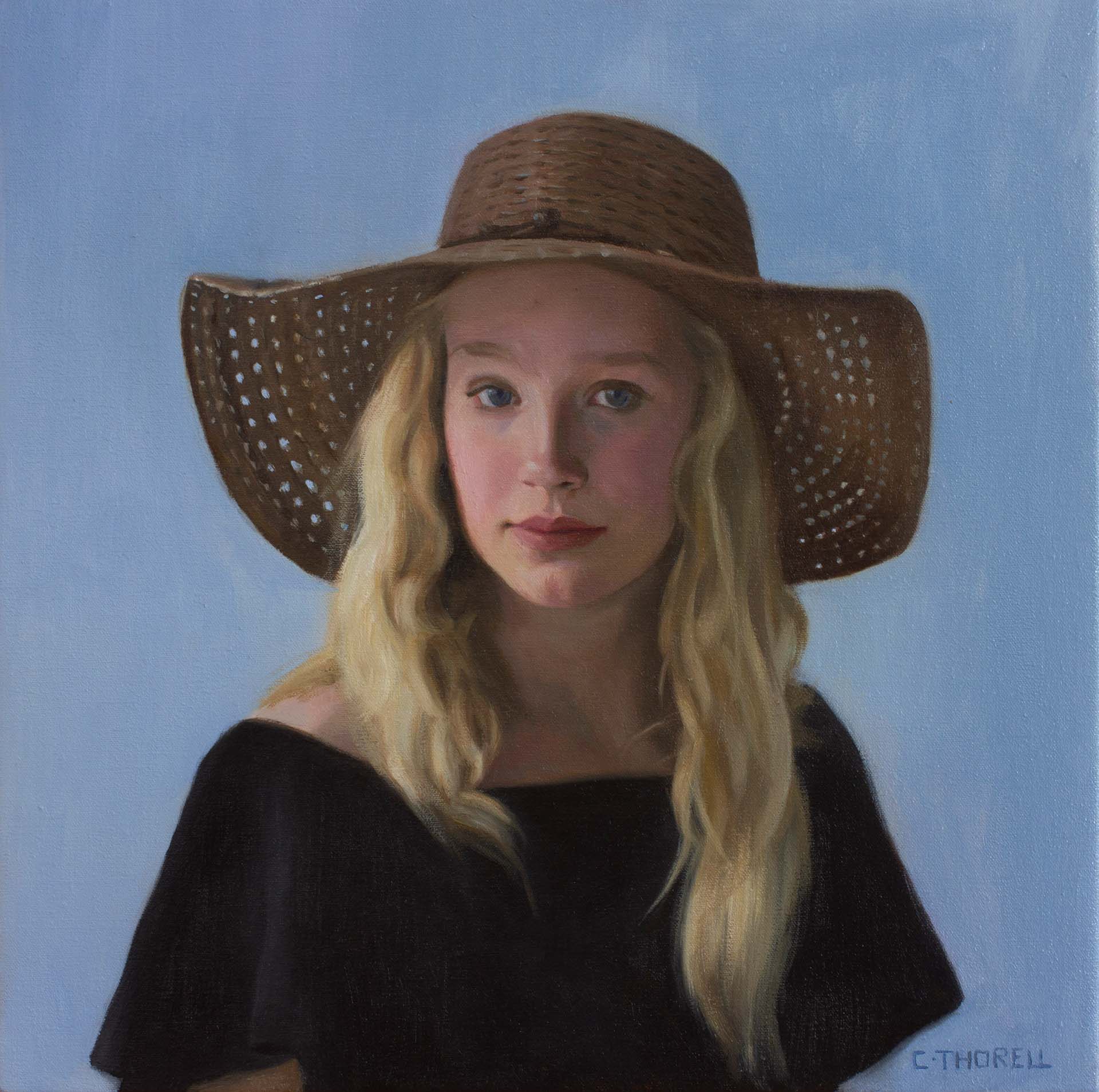 Cecilia Thorell DeVore, Molly, Oil on linen, 35 x 35 cm, 2019