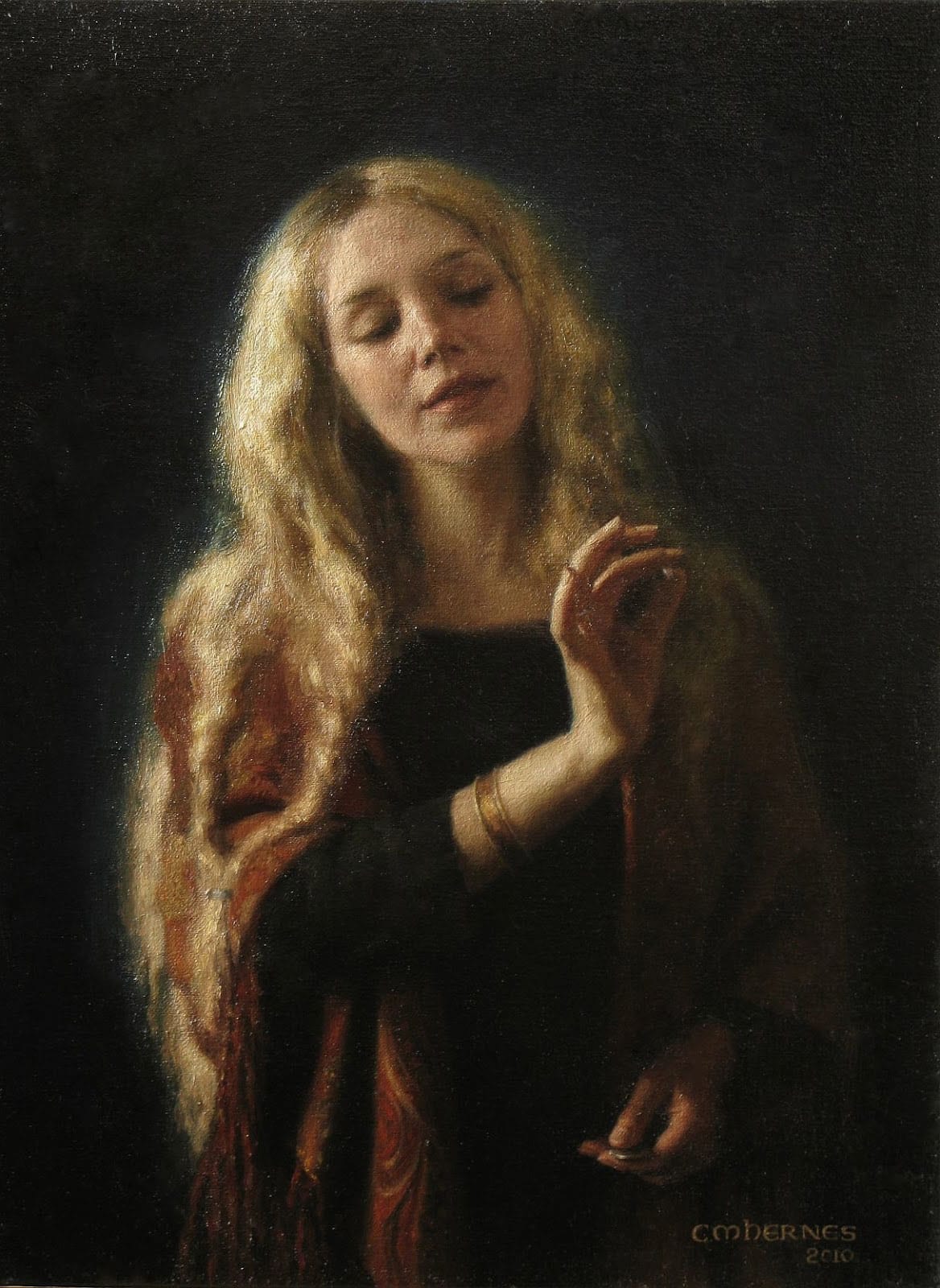 Cornelia Maria Hernes, Tooth Fairy, Oil on canvas, 32 x 45 cm, 2010