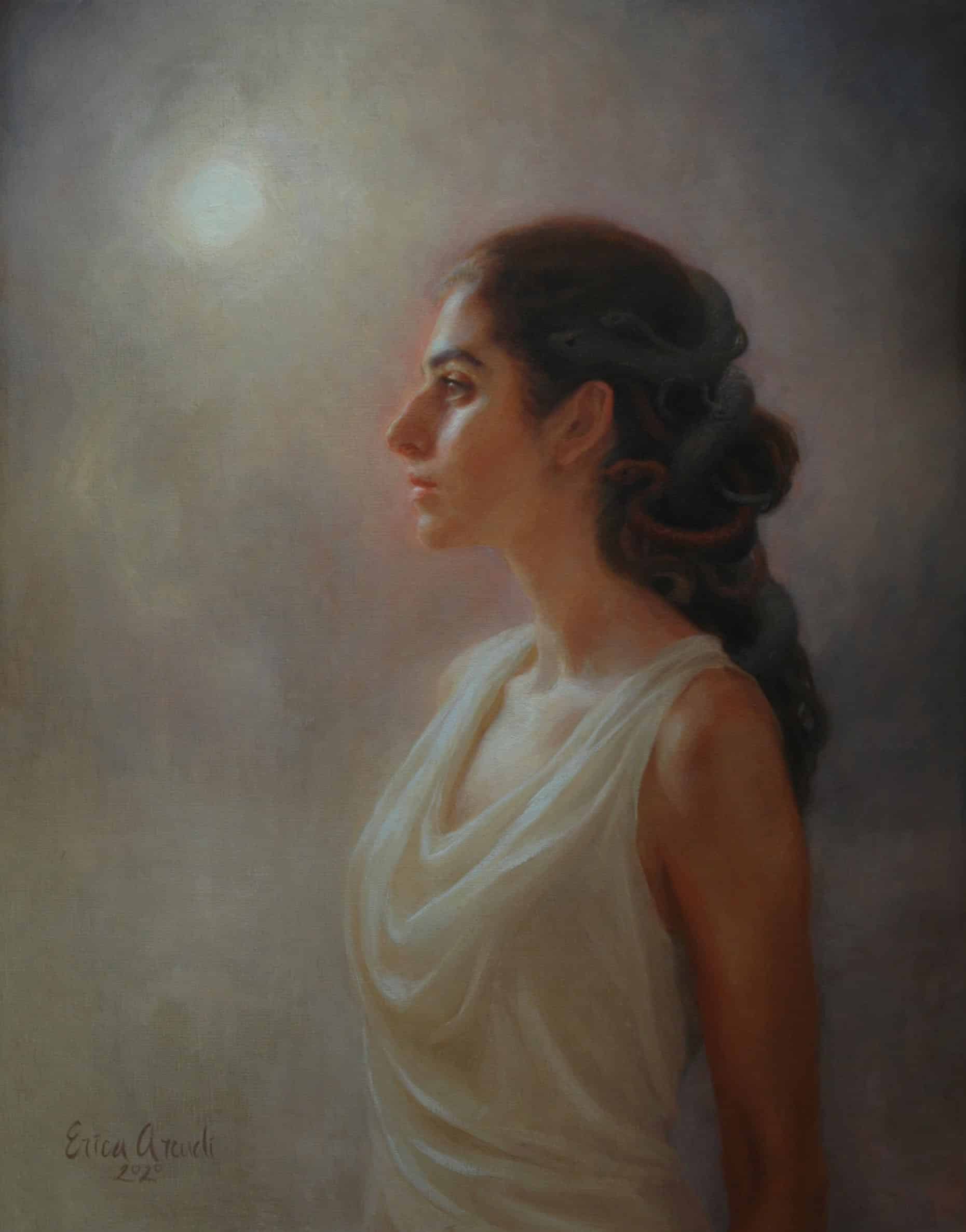 Erica Arcudi, "Medusa", Oil on canvas, 24 x 20 in. 2020