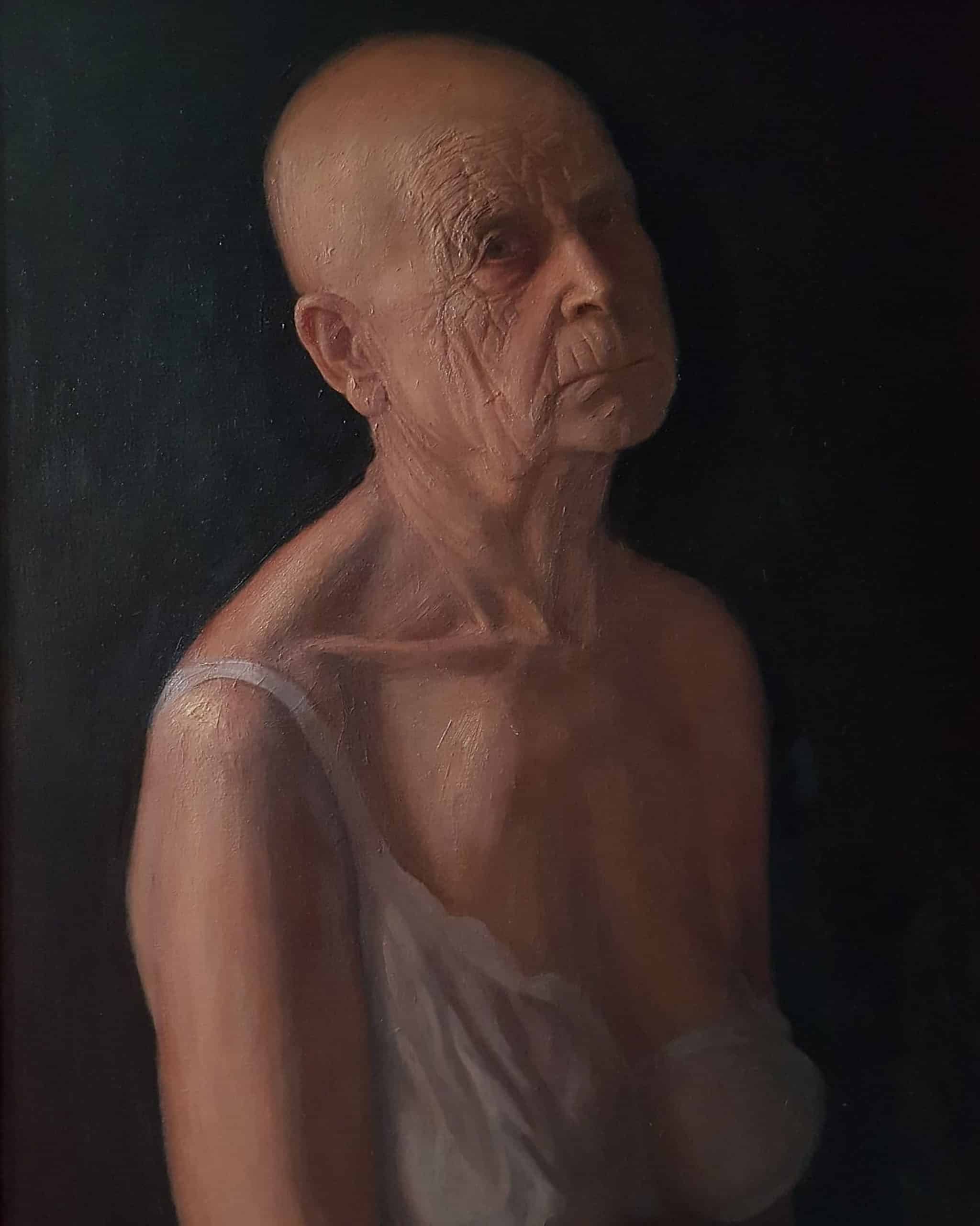 Farigh Ghaderi, "Traces", Oil on canvas, 50 x 70 cm, 2019