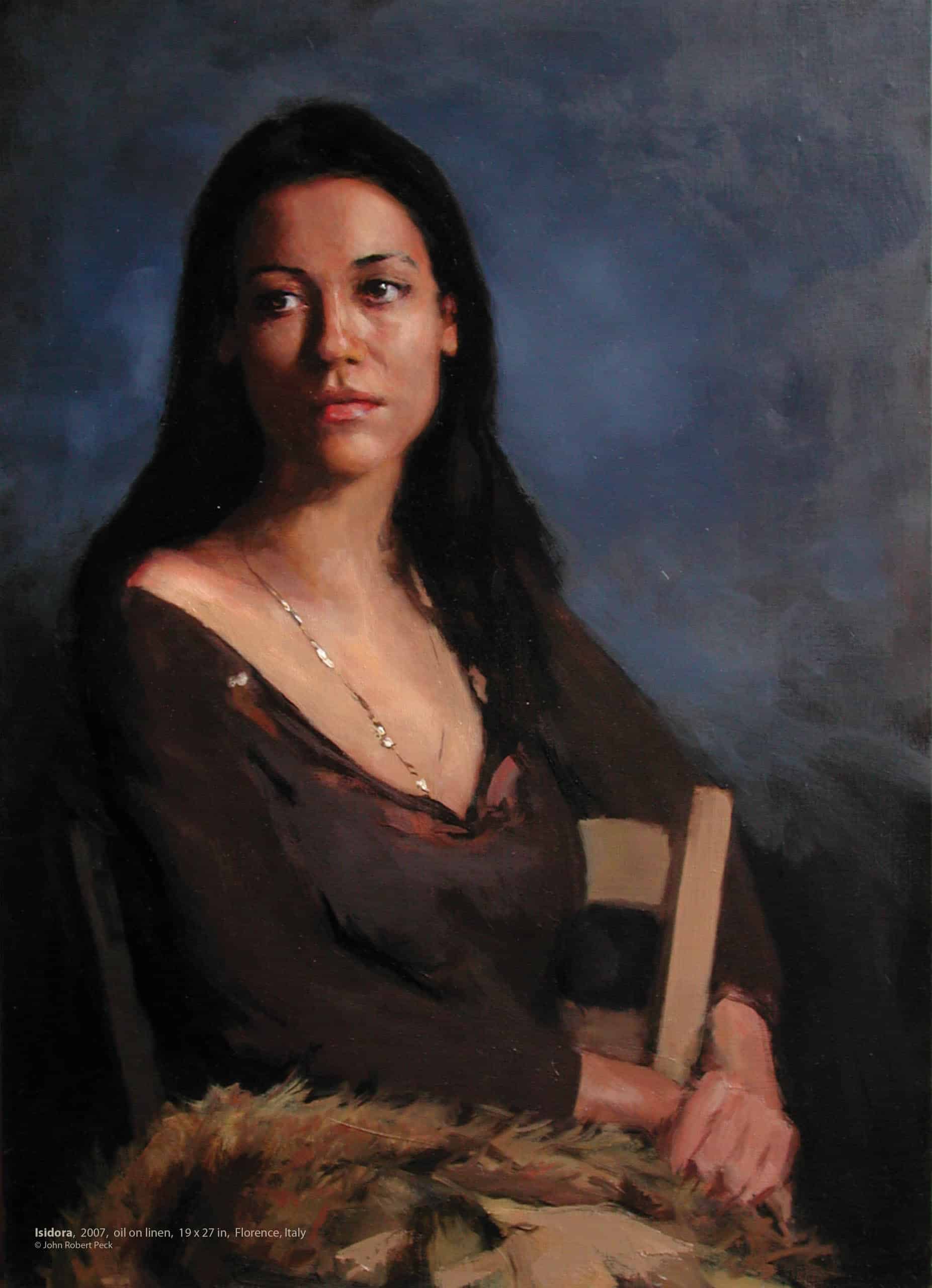 John Peck , Isidora, Oil on canvas 24 x 18i n. 2007