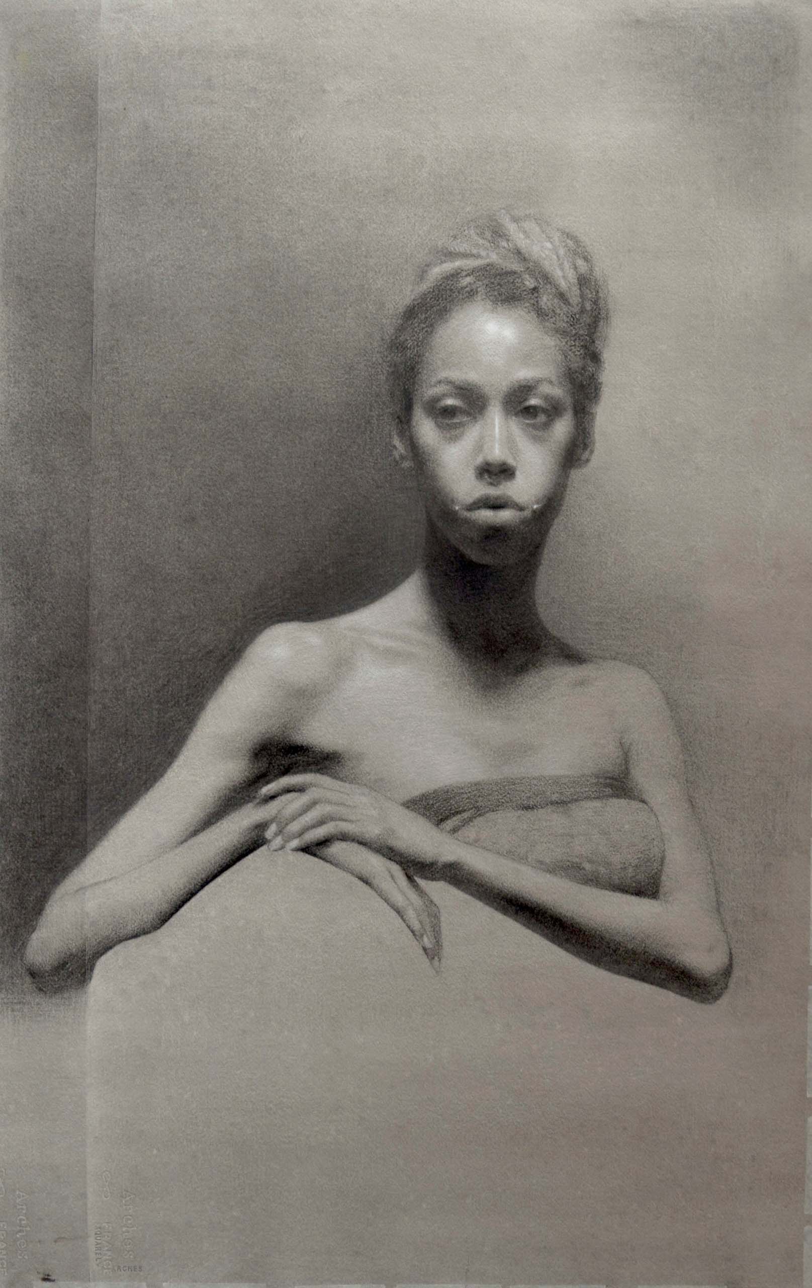 Nguyen Cuong Ta, Anthea, Charcoal on Arches paper, 2018
