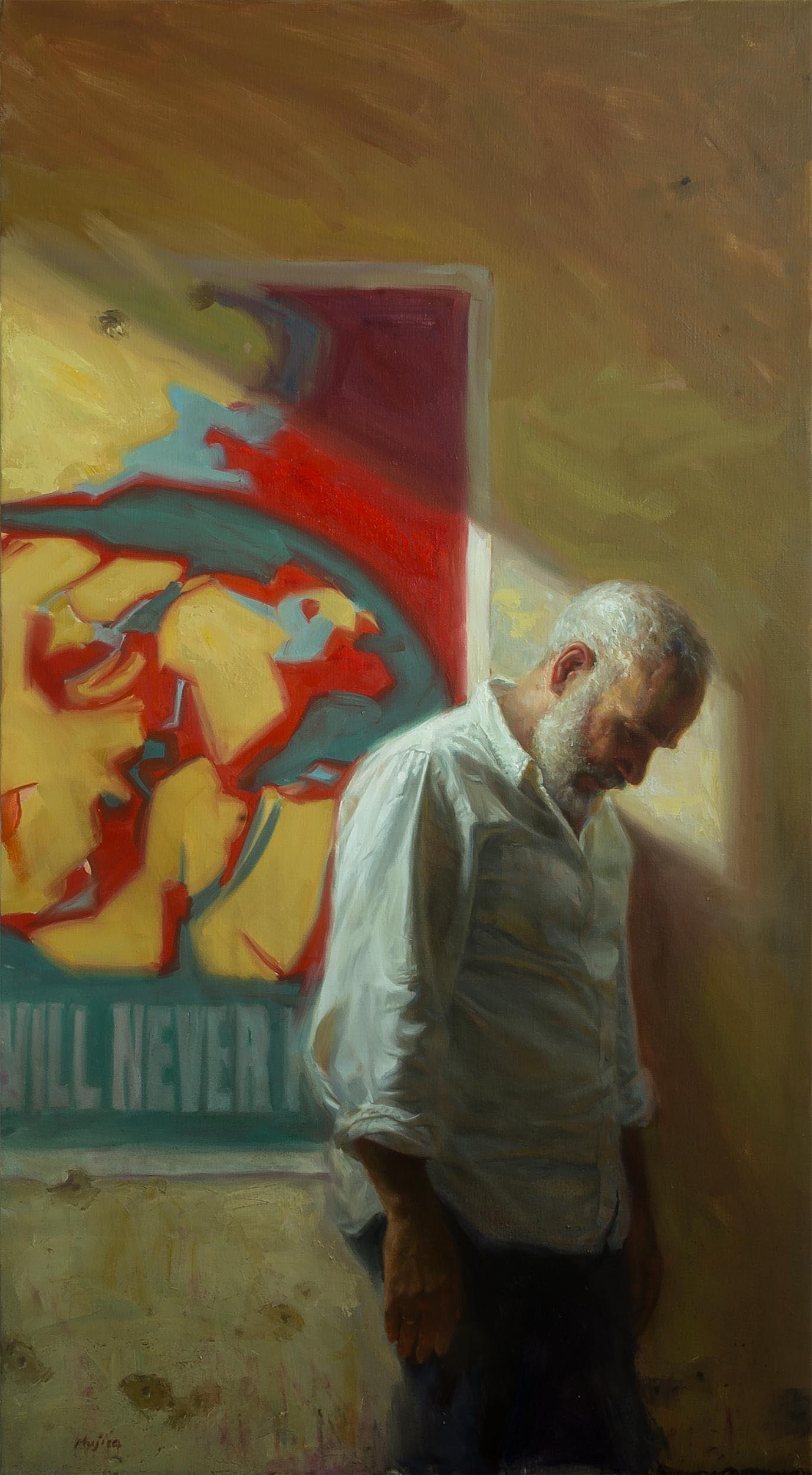 Ricky Mujica, Father, Oil, 147.3 x 76.2 cm, 58 x 30 in. 2016