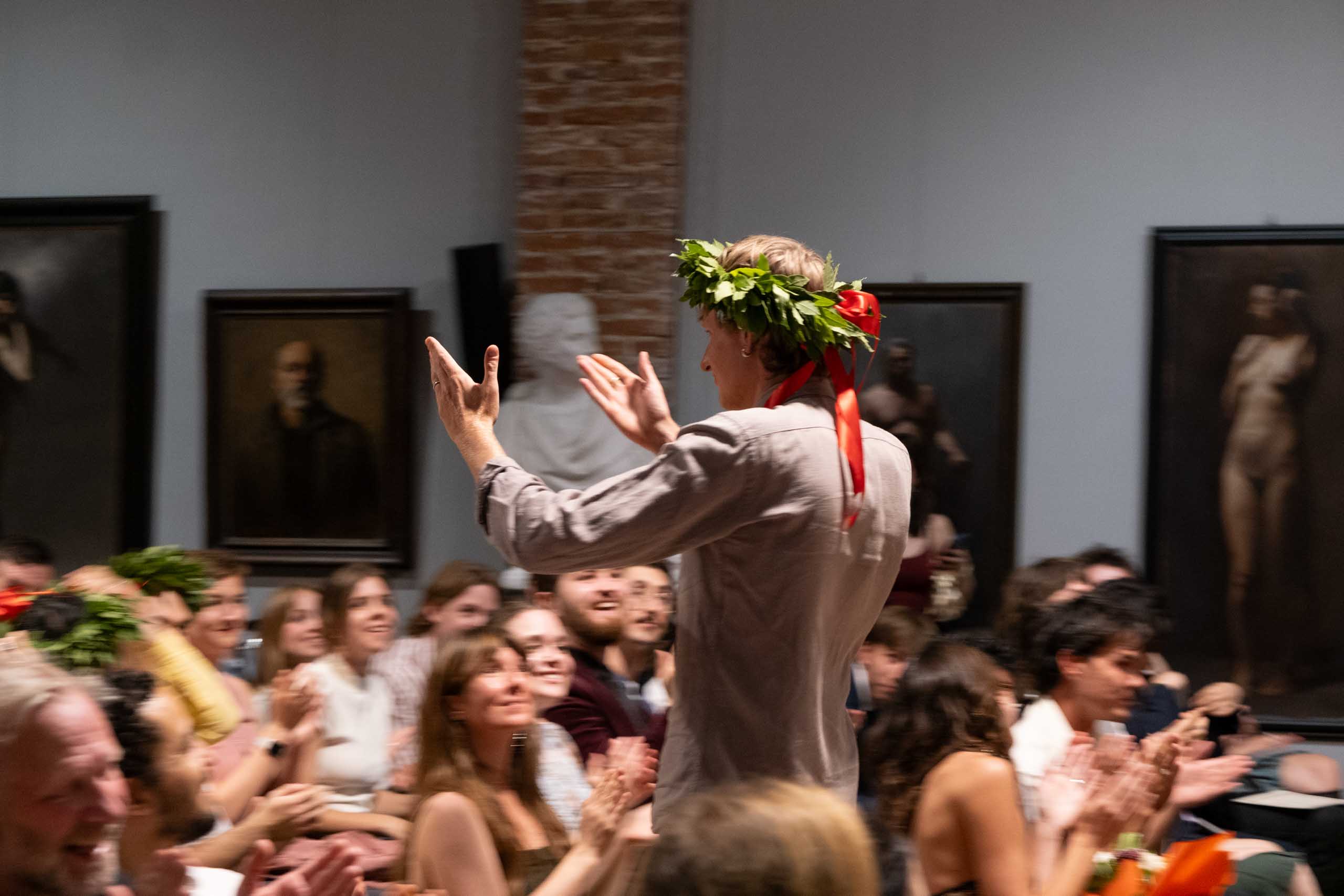 Valentine King receives their diploma