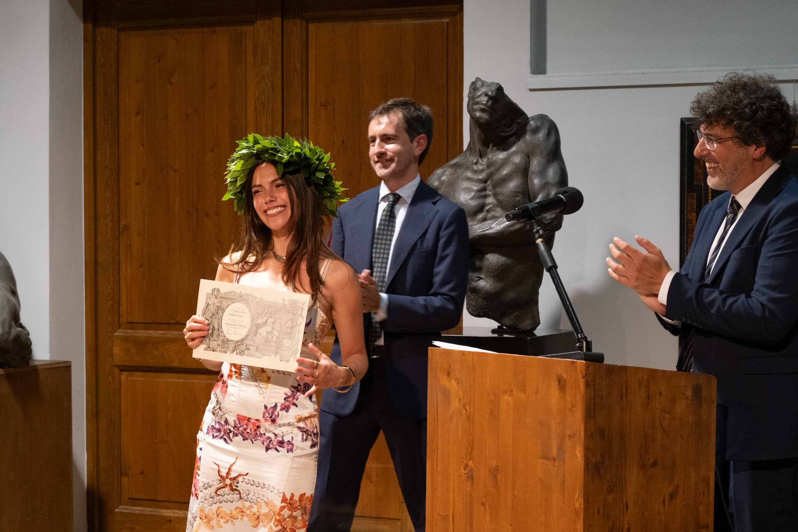 Isabelle Blinn receives their diploma