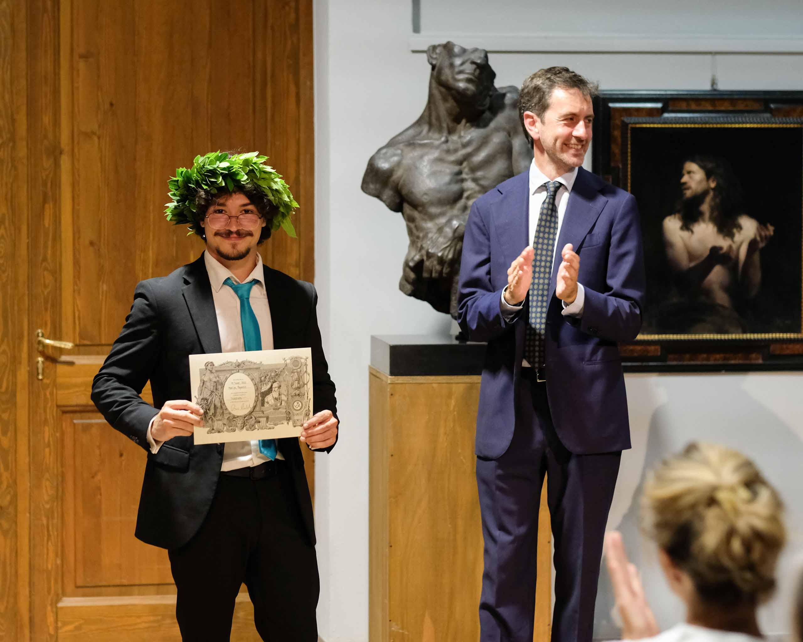 Matija Popovcic receives their diploma