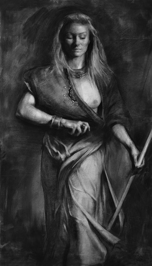 Per Elof Nilsson Ricklund, Preparatory drawing for "Skuld's Valediction", Charcoal, 73x130 cm, 2018, €1.800,00 Per Elof Nilsson Ricklund, Preparatory drawing for "Skuld's Valediction", Charcoal, 73x130 cm, 2018, €1.800,00