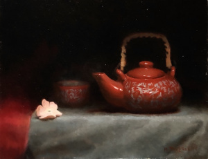 Matteo Taverna, 'A Lonley Cup of Tea', Oil on gesso panel, 24x30 cm, 2019, €650 Matteo Taverna, 'A Lonley Cup of Tea', Oil on gesso panel, 24x30 cm, 2019, €650