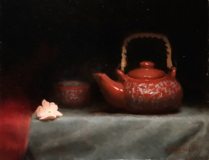 Matteo Taverna, 'A Lonley Cup of Tea', Oil on gesso panel, 24x30 cm, 2019, €650 Matteo Taverna, 'A Lonley Cup of Tea', Oil on gesso panel, 24x30 cm, 2019, €650