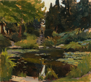 Tanvi Pathare, "Eden", 60 x 55 cm, Oil on linen, 2019, €985 Tanvi Pathare, "Eden", 60 x 55 cm, Oil on linen, 2019, €985