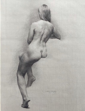 Bertrand Godefroy, Beginning Sculpture Drawing seated pose, FAA Florence