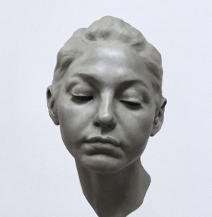 Bertrand Godefroy, Beginning Sculpture portrait, waterbased clay, FAA Florence