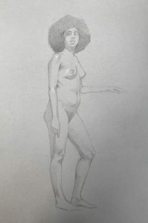 Carolin Prinn, Intermediate Program, pencil drawing, FAA Florence