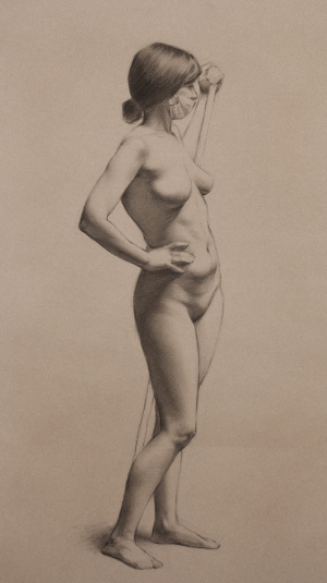 Gaya Yoel, Intensive Drawing Program pencil drawing, FAA Florence