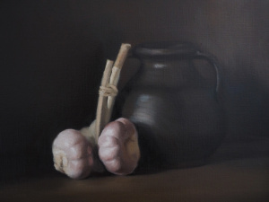 Martha Horning, Advanced Painting, "Still Life with Garlic", FAA Florence