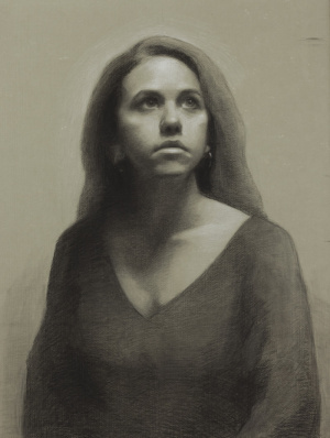 Rebekah Baird, Intermediate Program portrait drawing, FAA Florence