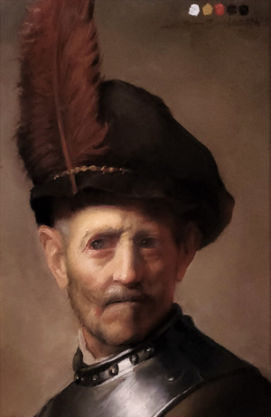 Samuel Hoskin, Beginning programFAA Florence, Rembrandt Master copy painted in quarantine