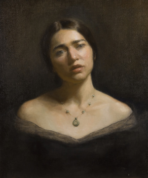Tara Glenny, Advanced Painting self portrait, FAA Florence