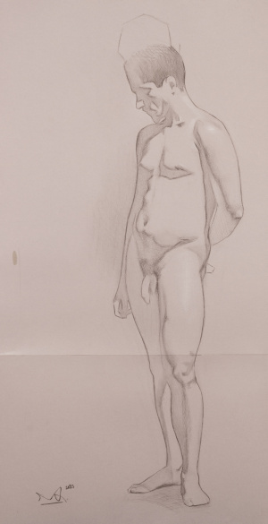 Thelonious Stokes, Intermediate Program pencil drawing, FAA Florence