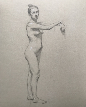 Troy Argos, Advanced Painting pencil drawing, FAA Florence