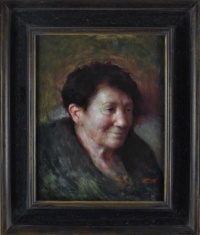 "The Actress", Oil on panel, 61,5 x 52,5 cm (framed), 2017