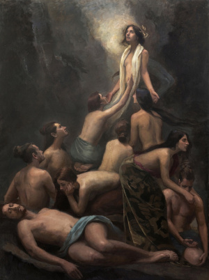 Tanvi Pathare, "Human Consciousness", Oil on linen, 200x150 cm, 2021 Tanvi Pathare, "Human Consciousness", Oil on linen, 200x150 cm, 2021