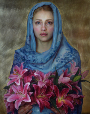 "Silence", Oil on brass panel, 68.5x81 cm (27x32 in), 2020 Chanel Cha, "Silence", Oil on brass panel, 68.5x81 cm (27x32 in), 2020