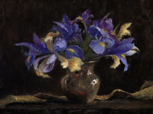 Tina Orsolic, "Irises in a Silver Jug", 30x40 cm, 2021 Tina Orsolic, "Irises in a Silver Jug", 30x40 cm, 2021