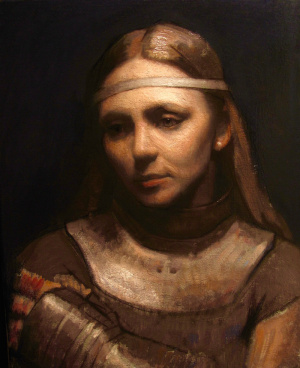 Taylor Scarlett Powell, "Joan of Arc", Oil paint on canvas, 30x40 cm, 2019 Taylor Scarlett Powell, "Joan of Arc", Oil paint on canvas, 30x40 cm, 2019