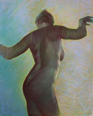 "Swirlish", Oil, 41x51 cm (16x20 in.), 2019 Nicole Alger, "Swirlish", Oil, 41x51 cm (16x20 in), 2019