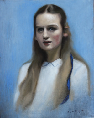 Alicia Findlay, "Portrait of Pheobe", Oil on linen, 40x50, 2020 Alicia Findlay, "Portrait of Pheobe", Oil on linen, 40x50, 2020