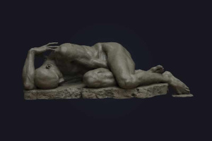 Sanne Van Tongeren, "Tarantula III", Finished clay, 3/4 life-size, 2018 Sanne Van Tongeren, "Tarantula III", Finished clay, 3/4 life-size, 2018