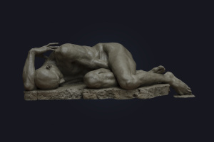 Sanne Van Tongeren, "Tarantula III", Finished clay, 3/4 life-size, 2018 Sanne Van Tongeren, "Tarantula III", Finished clay, 3/4 life-size, 2018