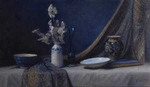 Maureen Hyde, "Blue", Oil on linen, 50x85 cm, 2019 Maureen Hyde, "Blue", Oil on linen, 50x85 cm, 2019