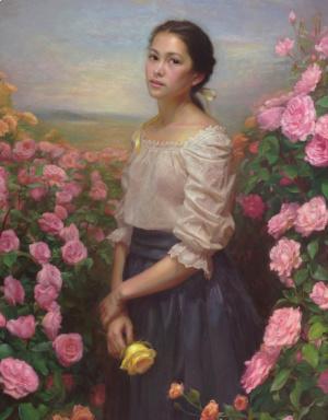 Chanel Cha, "Purity", Oil on wood panel, 89x152.5 cm (35x60 in), 2021 Chanel Cha, "Purity", Oil on wood panel, 89x152.5 cm (35x60 in), 2021