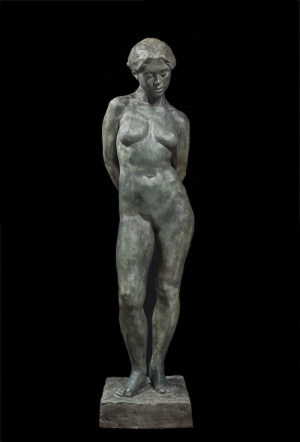 "The Fateful Choice", Bronze, H166 x W44 x D47 cm, 2021 Dr Gindi, "The Fateful Choice", Bronze, H166xW44xD47 cm, 2021