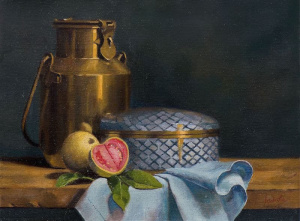 Duhita Samaiyar, "Red Guavas", Oil on linen, 40x30 cm, 2020 Duhita Samaiyar, "Red Guavas", Oil on linen, 40x30 cm, 2020