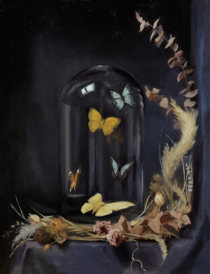 Hannah Sutton, "The Glass Ceiling", Oil on linen, 50x65 cm, 2021 Hannah Sutton, "The Glass Ceiling", Oil on linen, 50x65 cm, 2021