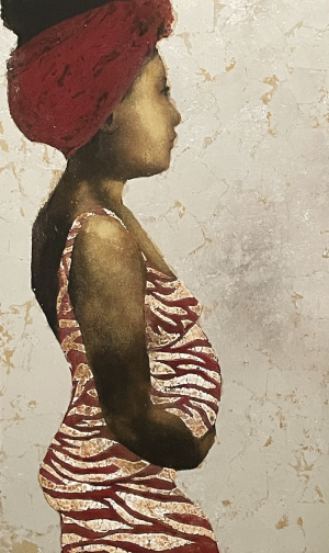 Maylene Rasmussen, "Life", Lacquer, silver and eggshell on board, 50x30 cm, 2021 Maylene Rasmussen, "Life", Lacquer, silver and eggshell on board, 50x30 cm, 2021