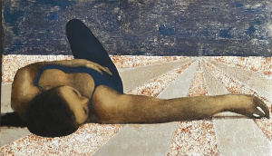 Maylene Rasmussen, "Loss", Lacquer and eggshell on wood, 50x30 cm, 2020 Maylene Rasmussen, "Loss", Lacquer and eggshell on wood, 50x30 cm, 2020