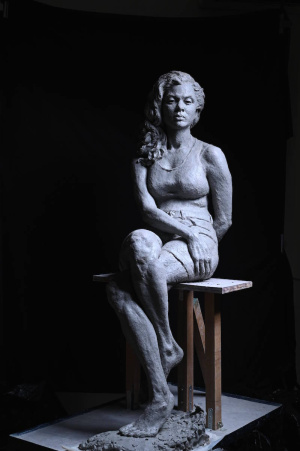 Ruchi Aurori, "Entangled", Finished clay, 132x63.5x46 cm, 2021 Ruchi Aurori, "Entangled", Finished clay, 132x63.5x46 cm, 2021