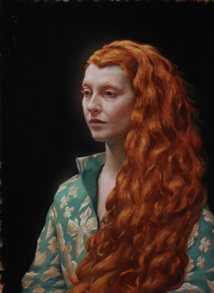 Sarah M. Gibson, "Danna", Oil on linen panel, 30x40 cm, 2021 Sarah M. Gibson, "Danna", Oil on linen panel, 30x40 cm, 2021