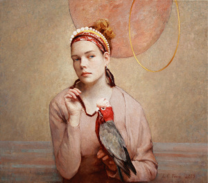 Louise Camille Fenne, "Possessor no. 15 (Echoes of Love)", Oil on linen, 80x90 cm 2019 Louise Camille Fenne, "Possessor no. 15 (Echoes of Love)", Oil on linen, 80x90 cm 2019