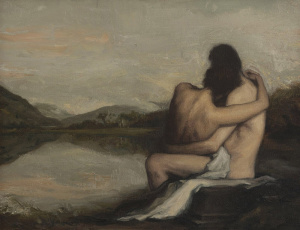 Adelyne Rizzo, "Kingdom", Oil on canvas, 28x15.5 cm (11x14 in), 2019 Adelyne Rizzo, "Kingdom", Oil on canvas, 28x15.5 cm (11x14 in), 2019