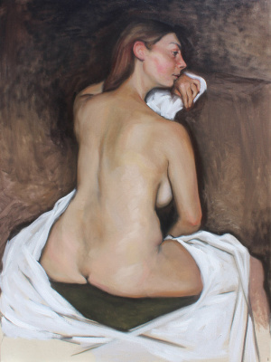 Ireland Wisdom, "Mia Madonna", Oil on linen, 91.5x122 cm (36x48 in), 2020 Ireland Wisdom, "Mia Madonna", Oil on linen, 91.5x122 cm (36x48 in), 2020