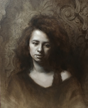 Sahra Becherer, "Portrait of Ola", Oil on canvas, 50x60 cm, 2018 Sahra Becherer, "Portrait of Ola", Oil on canvas, 50x60 cm, 2018