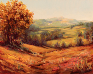 Simone Olivia Moritz, "Fall in the Maremma", Oil on panel, 50x40 cm, 2020 Simone Olivia Moritz, "Fall in the Maremma", Oil on panel, 50x40 cm, 2020